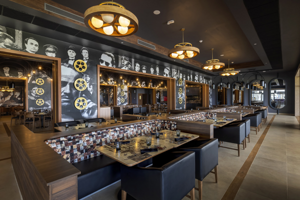 Restaurant interior at Planet Hollywood Cancun, an all-inclusive resort.