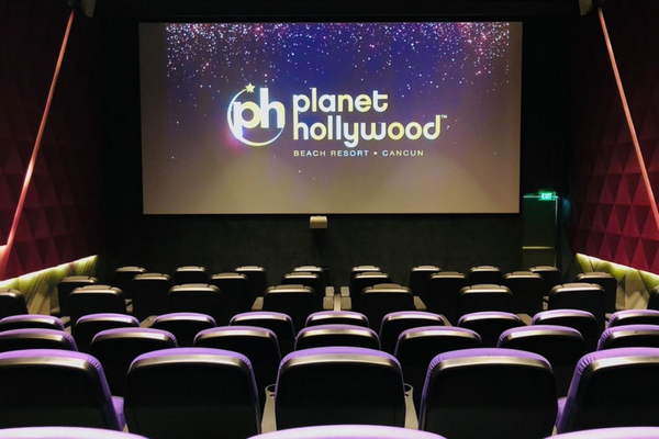 Indoor, air-condidtioned movie theater playing the best 80s movies.