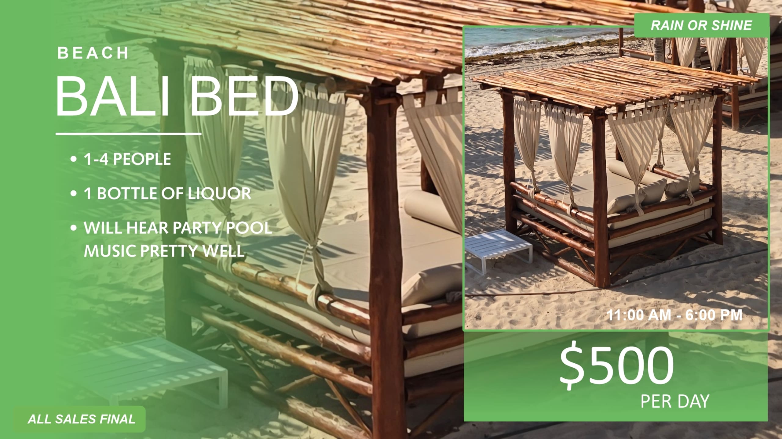 BEACH BALI BED